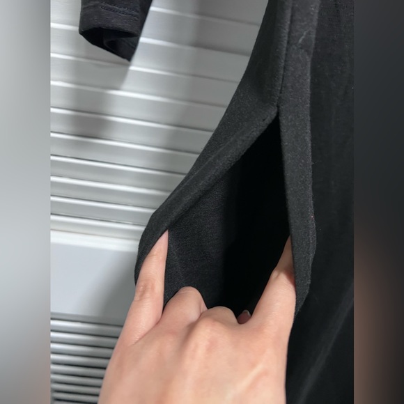 Attitudes by Renee Regular Split Front Tunic BLACK MT - Picture 7 of 9